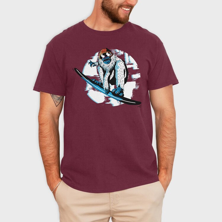 Snowboard Yeti, Tricou Barbati (Unisex)