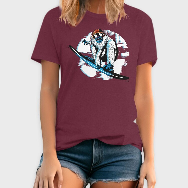 Snowboard Yeti, Tricou Barbati (Unisex)