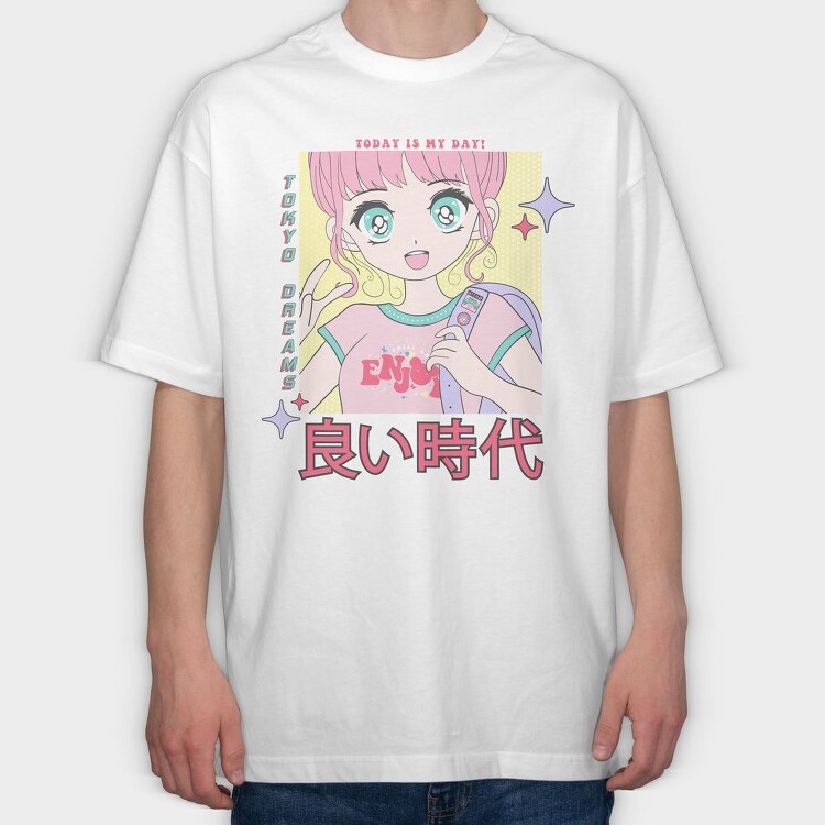 Pink Dreams Day, Tricou Oversize Barbati (Unisex)