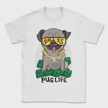 Pug Boss Money, Tricou Barbati (Unisex)