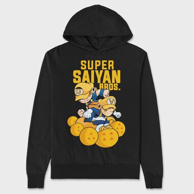 Saiyan Bros Gold, Hanorac Oversize Barbati (Unisex)