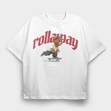 Skate Bear Hype, Tricou Oversize Barbati (Unisex)