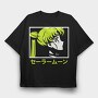 Palm Leaf Breeze, Tricou Oversize Barbati (Unisex)