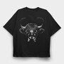 Bull Wild Monochrome, Tricou Oversize Barbati (Unisex)