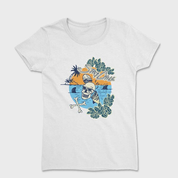 Skull Beach Vibes, Tricou Femei