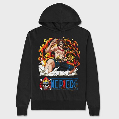 One Piece Fire, Hanorac Oversize Barbati (Unisex)