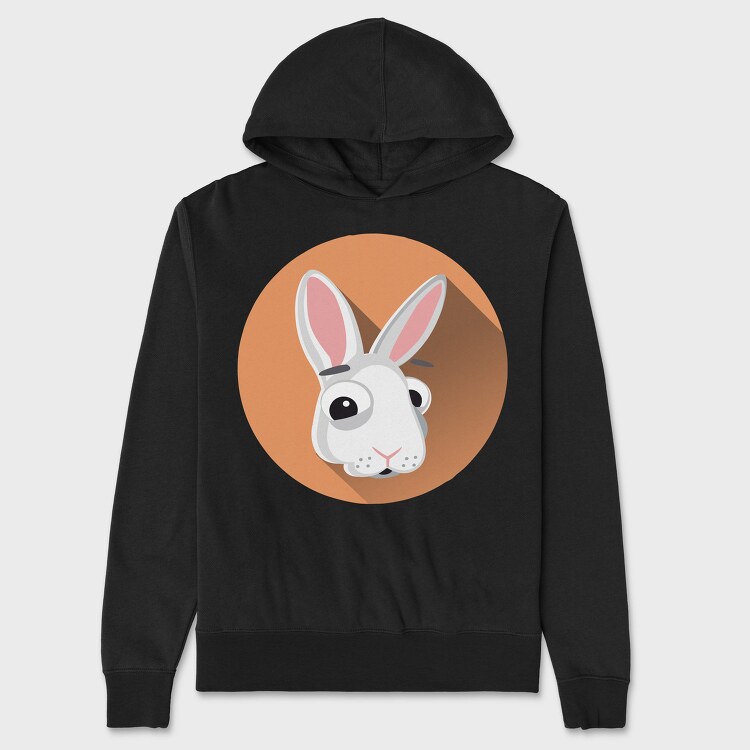 Bunny Ears Icon, Hanorac Oversize Barbati (Unisex)