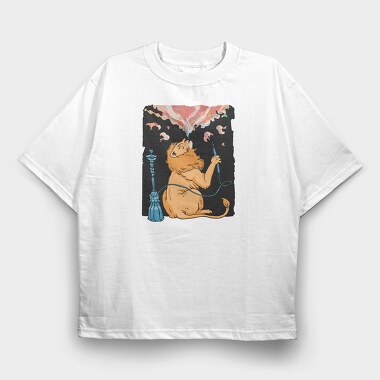Smoke Lion Vibes, Tricou Oversize Barbati (Unisex)