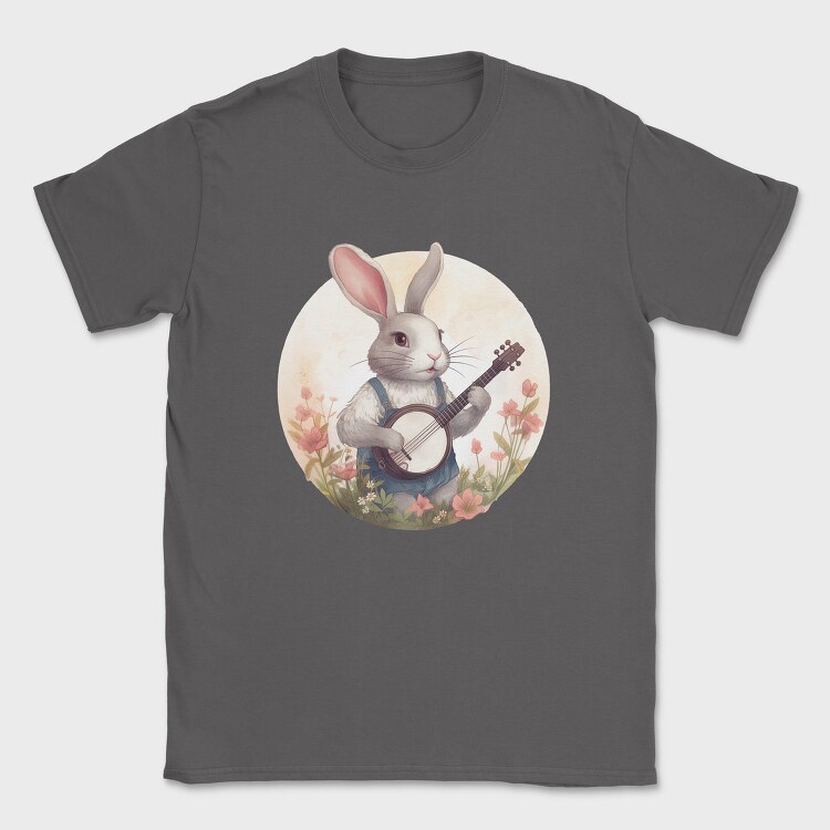Bunny Playing Banjo Cottagecore, Tricou Barbati (Unisex)
