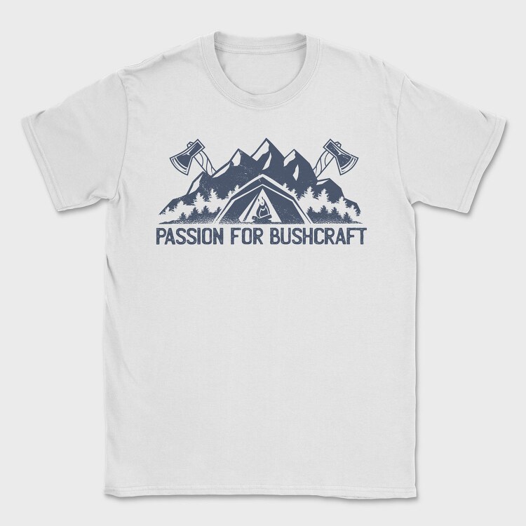 Bushcraft Passion For, Tricou Barbati (Unisex)