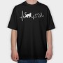 Neon Wolf Howl 14, Tricou Oversize Barbati (Unisex)