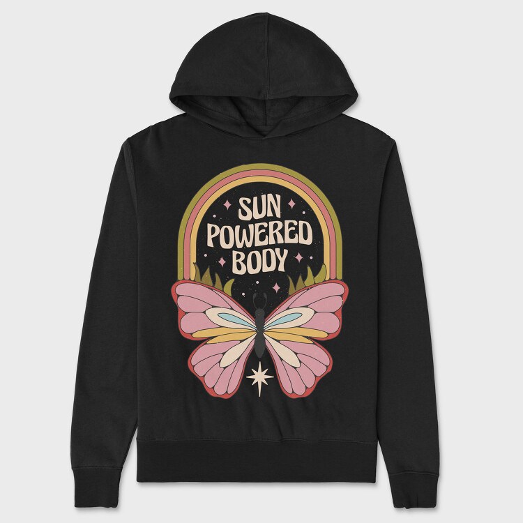 Butterfly Hippie Collection Flower Power Nature, Hanorac Oversize Barbati (Unisex)