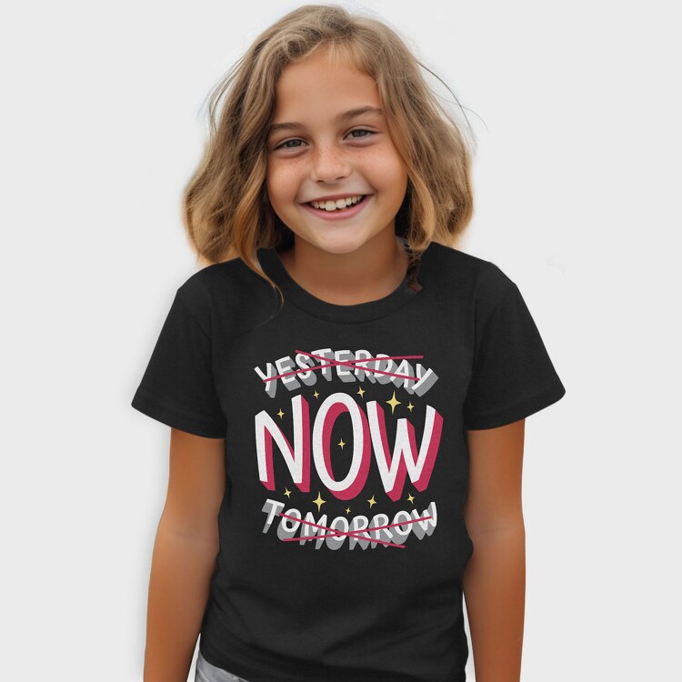 Present Moment Quote, Tricou Copii