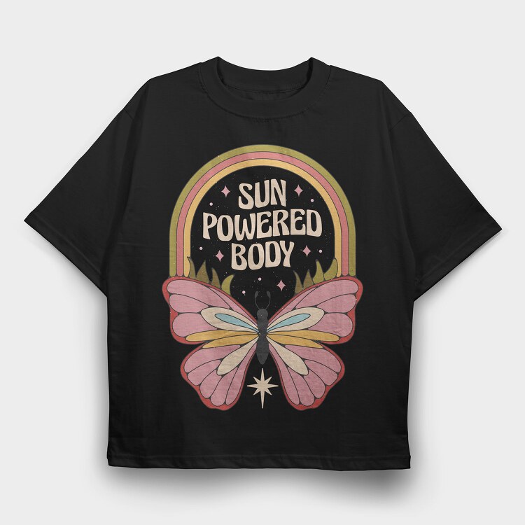 Butterfly Hippie Collection Flower Power Nature, Tricou Oversize Barbati (Unisex)