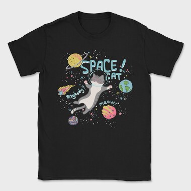 Space Cat Adventure, Tricou Barbati (Unisex)