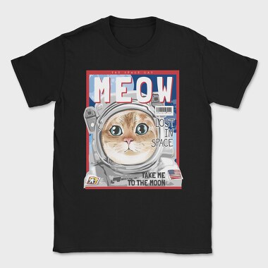 Space Cat Astronaut, Tricou Barbati (Unisex)