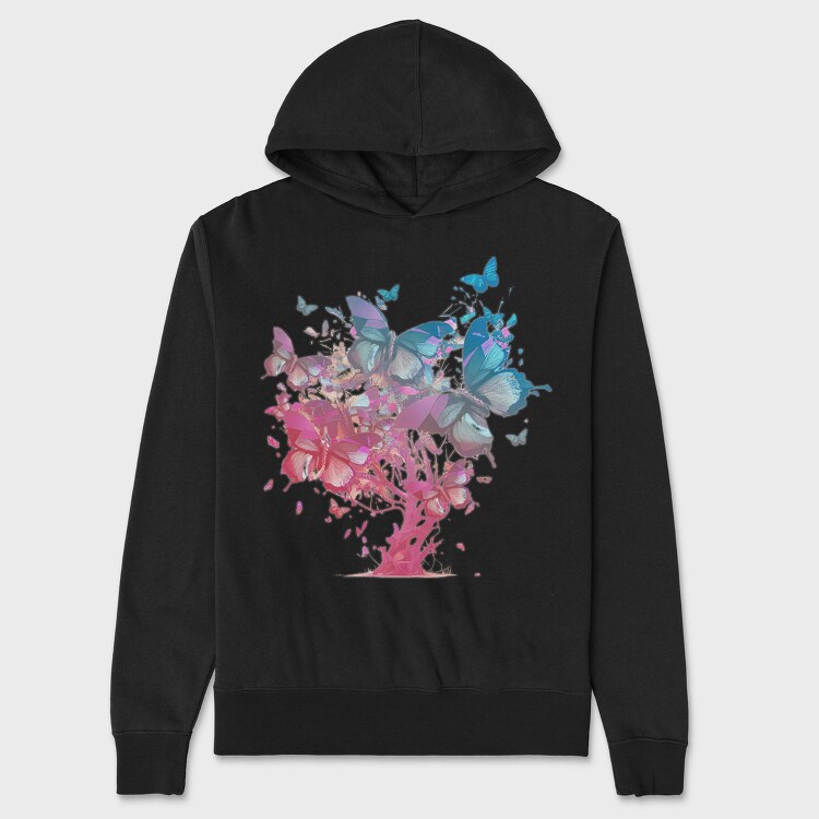Butterfly Tree Colorful, Hanorac Oversize Barbati (Unisex)