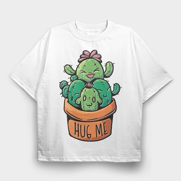 Cacti Hug, Tricou Oversize Barbati (Unisex)