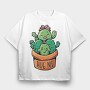 Cacti Hug, Tricou Oversize Barbati (Unisex)