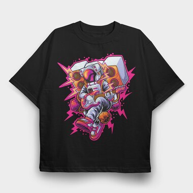 Space Rock Guitar, Tricou Oversize Barbati (Unisex)