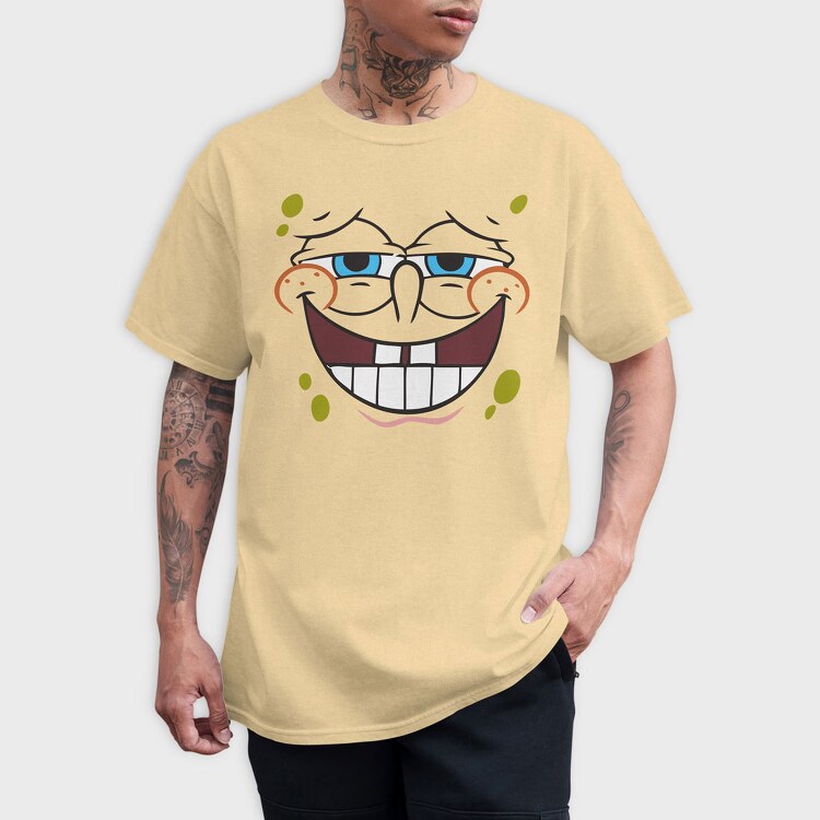 SpongeBob face 7, Tricou Barbati (Unisex)