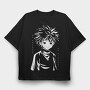 Neon Wolf Howl 28, Tricou Oversize Barbati (Unisex)