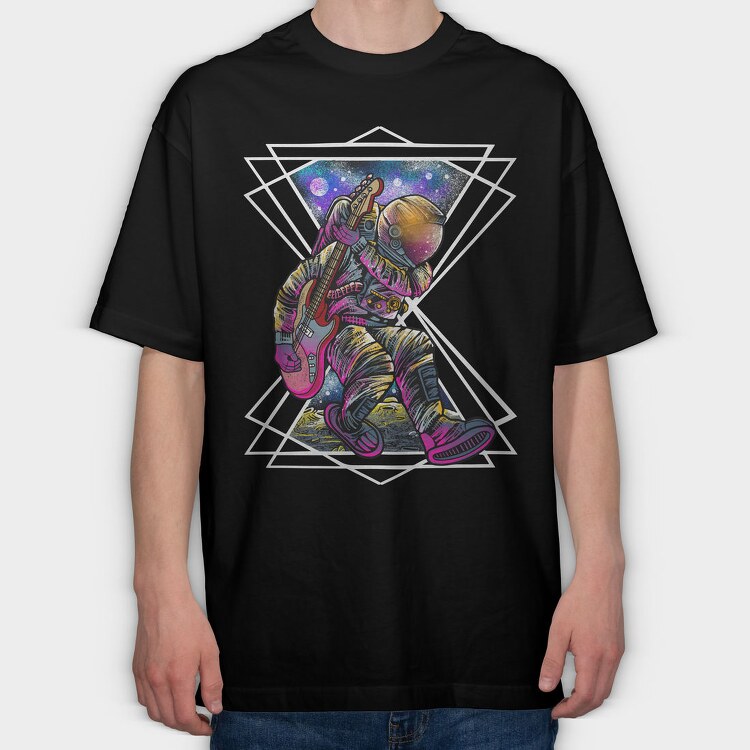 Space Rock Astronaut, Tricou Oversize Barbati (Unisex)