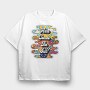 Sunny Vibes Floral Peace, Tricou Oversize Barbati (Unisex)