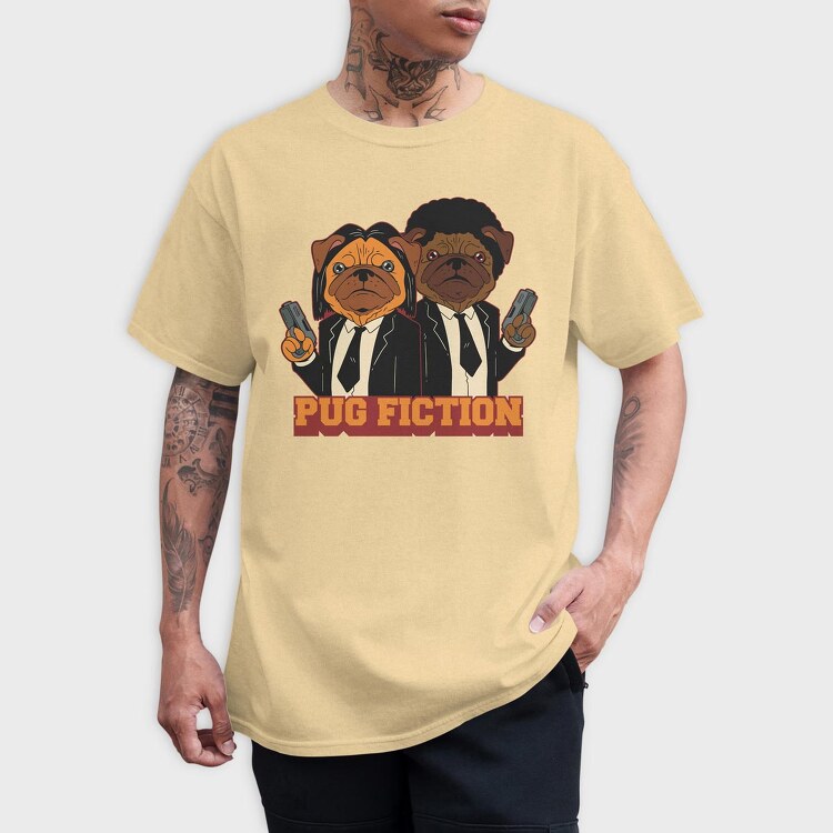 Pug Fiction, Tricou Barbati (Unisex)