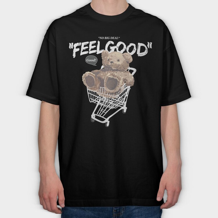 Teddy Cart Vibes, Tricou Oversize Barbati (Unisex)