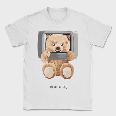 Teddy Pixel Screen, Tricou Barbati (Unisex)