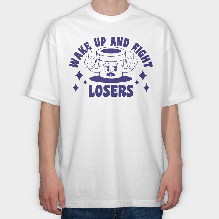 Wake Up And Fight, Tricou Oversize Barbati (Unisex)