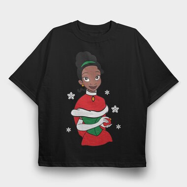 Tianas Red Dress, Tricou Oversize Barbati (Unisex)