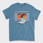 Feline Flame Rebellion, Tricou Barbati (Unisex)
