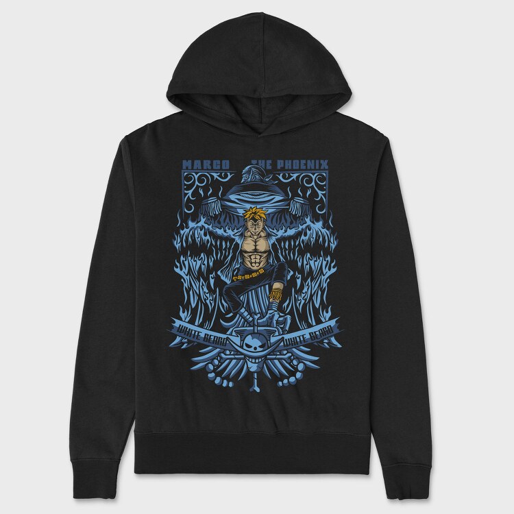 Phoenix Warrior Flame, Hanorac Oversize Barbati (Unisex)
