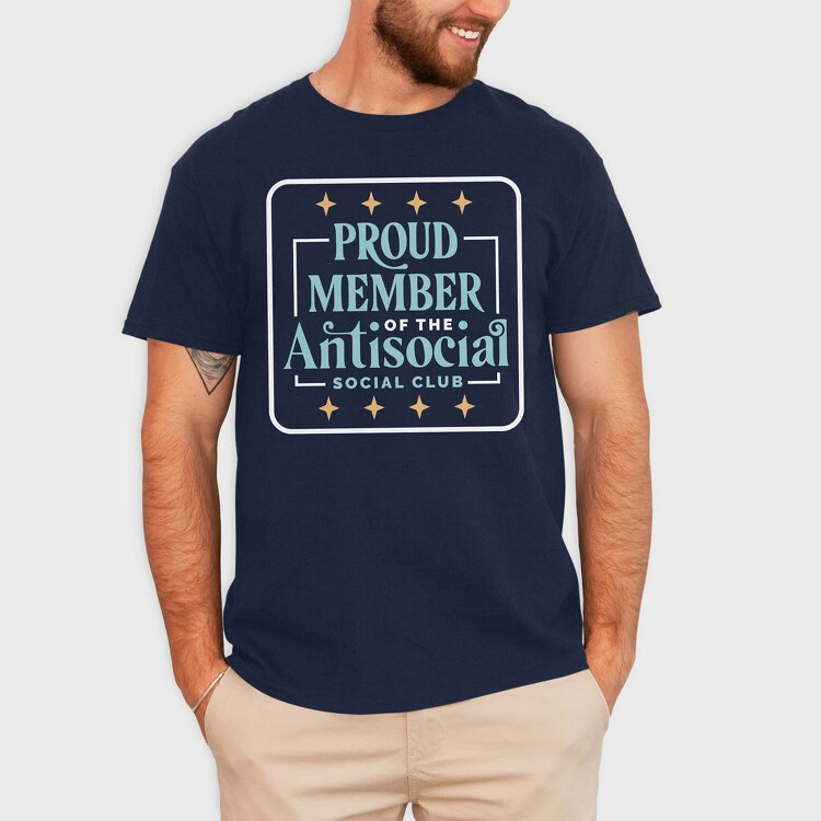 Proud Member Antisocial, Tricou Barbati (Unisex)
