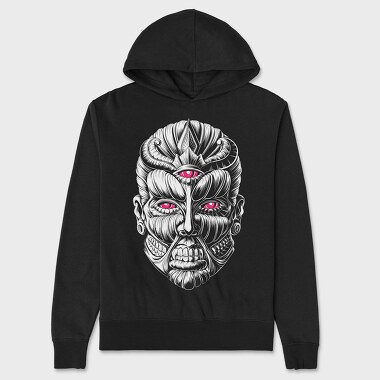 Red Eyes Sketch, Hanorac Oversize Barbati (Unisex)