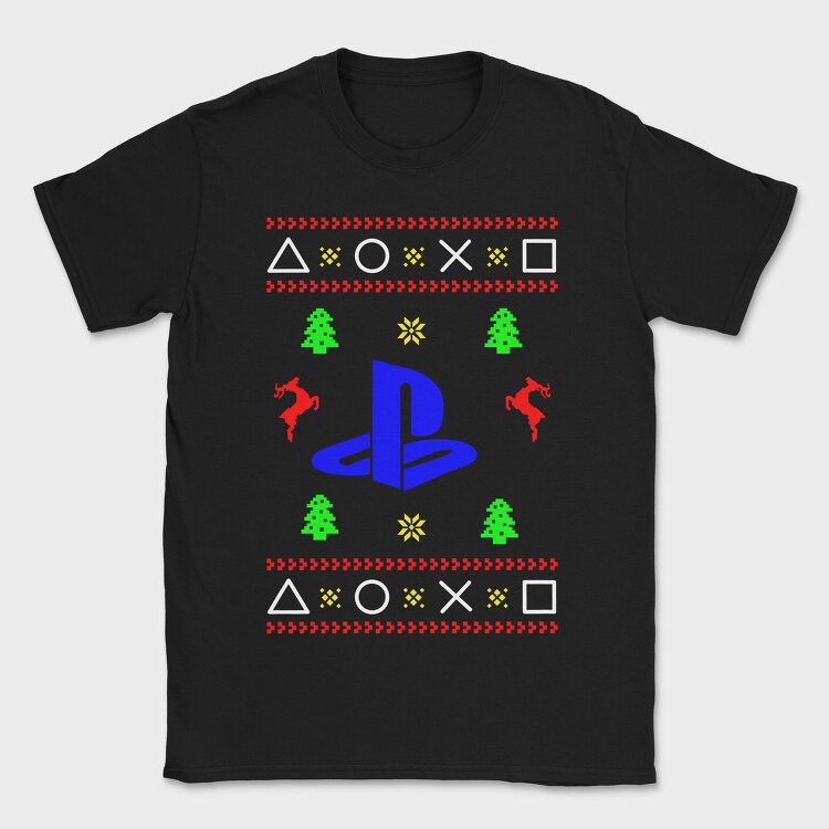 Playstation Xmas Sweater, Tricou Barbati (Unisex)