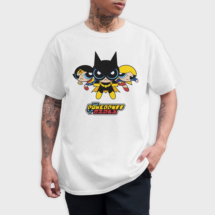 The Powerpuff Girls Wonderwoman Batgirl, Tricou Barbati (Unisex)
