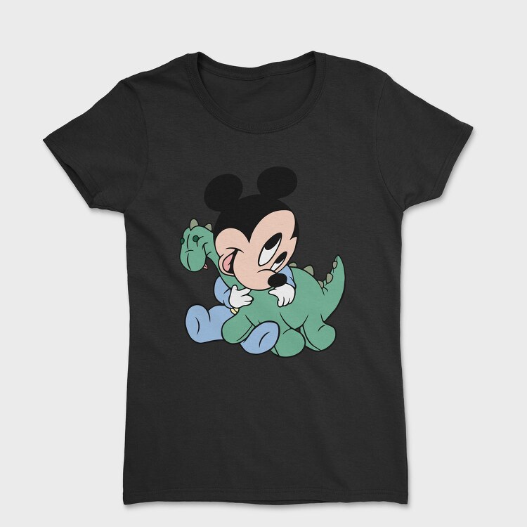 Mickey Dinosaur Hug, Tricou Femei