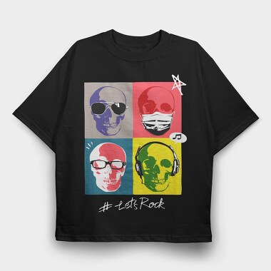 Skull Beats Cool Mode, Tricou Oversize Barbati (Unisex)