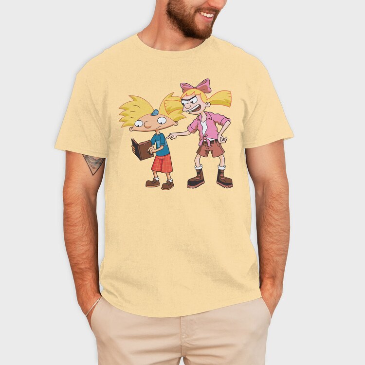 Cartoon Retro Hey Arnold 1, Tricou Barbati (Unisex)