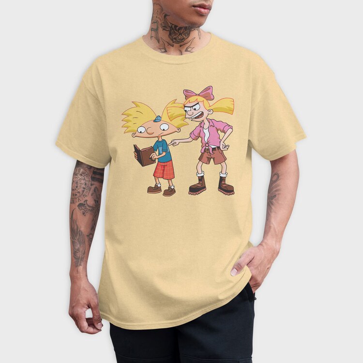 Cartoon Retro Hey Arnold 1, Tricou Barbati (Unisex)