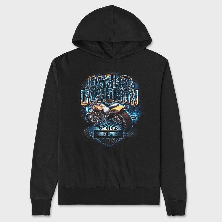 Harley Davidson Bike Ride 3, Hanorac Oversize Barbati (Unisex)