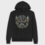 Harley Eagle Biker Flag 2, Hanorac Oversize Barbati (Unisex)