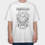 Totoros Midnight Cat Rebellion, Tricou Oversize Barbati (Unisex)