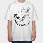 Bull Terrier Dog, Tricou Oversize Barbati (Unisex)