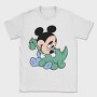 Mickey Dinosaur Hug, Tricou Barbati (Unisex)