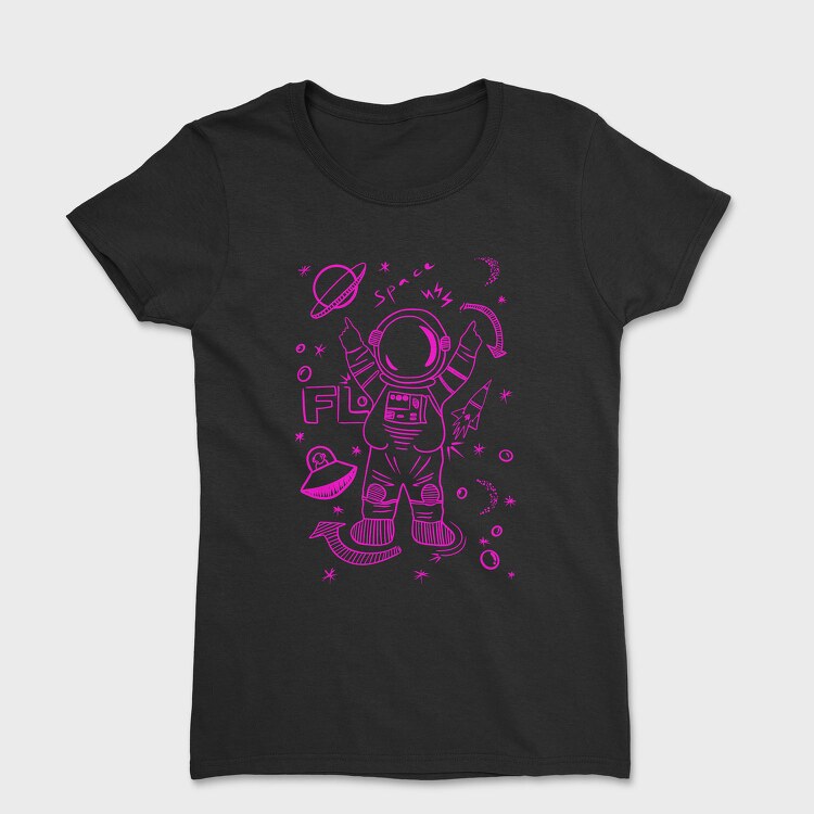Space Explorer Glow, Tricou Femei