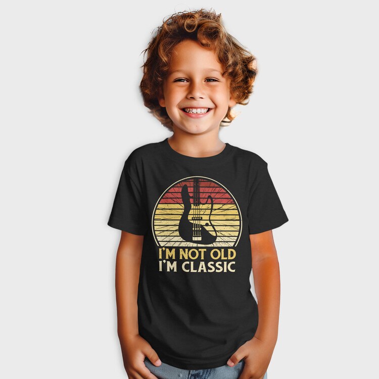 Not Old Classic Retro Guitar, Tricou Copii